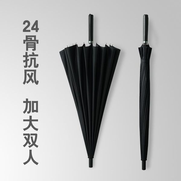 Parapluies 24k Noir Grand Parapluie Longue Poignée Coupe-Vent Hommes De Luxe De Mariage En Plein Air Golf Pluie Femmes Paraguas Mujer Gear