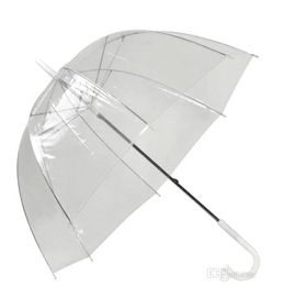 Parapluies 34 "Big Clear Cute Bubble Deep Dome Parapluie Gossip Girl Résistance au vent 8 os transparent 5PCS