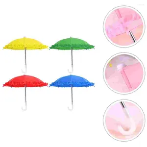Paraplu's 4 stuks decoratieve paraplu kant speelgoed kind babyaccessoires vetersluiting ijzeren modellen