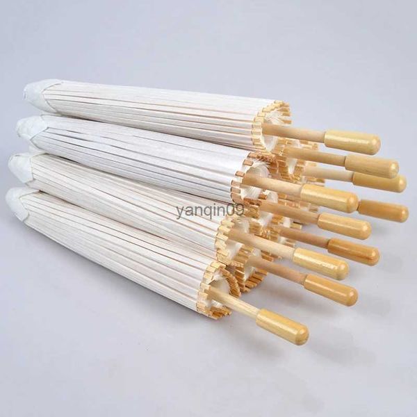 Umbrellas 50pcs 60/80cmchinese artesanía para paraguas para fotografías de boda decoración de fiesta de accesorios Libro blanco Parasol HKD230817