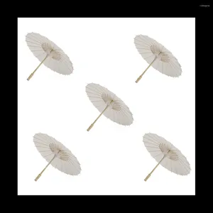 Parapluies 5pcs papier parasol 60cm de plage parapluie de bricolage de bricolage