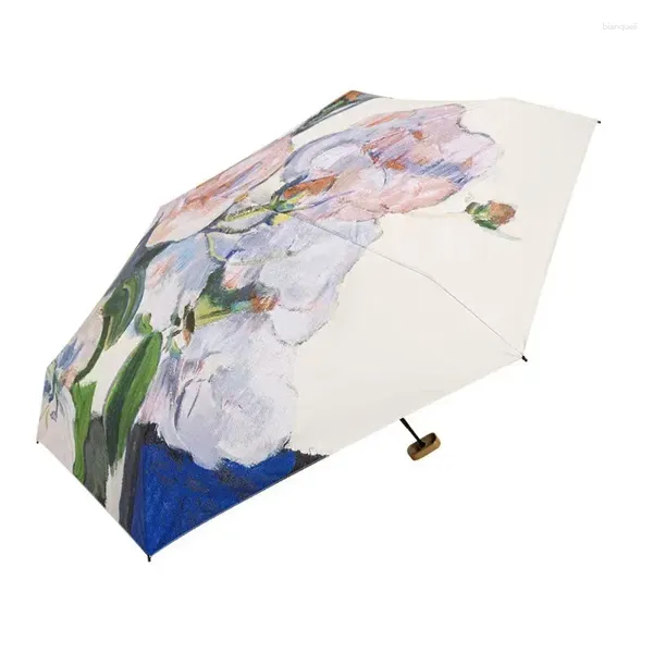 Parapluies 60% Remise Sun Protection Umbrella Fomen Women Rain and Shine Double Putting Small Portable UV