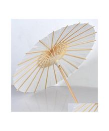 Paraplu's 60 stcs bruids bruiloft parasols wit papier schoonheidsartikelen Chinese mini ambachtelijke paraplu diameter 60 cm SN4664 drop levering ho8222522