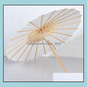 Parapluies 60pcs Parasols de mariage de mariée Papier blanc Articles de beauté Chinois Mini Craft Parapluie Diamètre 60cm SN4664 Drop Livraison Accueil DHCSN