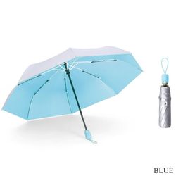 Parapluies 8 Côtes Cadeau Parasol Anti UV Parapluie Soleil Parapluie Pluie Coupe-Vent Léger Pliant Portable Pour Femmes Hommes Enfants