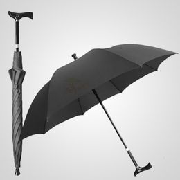 Parapluies Réglable Béquille Parapluie Vieil Homme Bâton De Marche Soleil Clair Parapluie Coupe-Vent Cadeau Escalade Pluie Renforcement Escalade Parapluie 230314