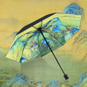 Parapluies Style Antique Parapluie Femme Pluie Papier De Mariage Et Bases De Patio Ultra Grand Pour Les Filles Coupe-Vent Femmes UV