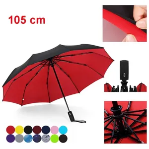 Parapluies automatique pliant double couche forte pluie coupe-vent parapluie mâle dix os grande entreprise parasol pour femmes hommes