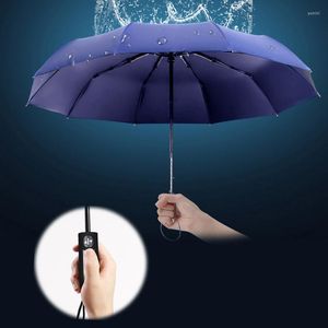 Paraguas Paraguas plegable automático Parasol masculino Paraguas grande Paraguas negro a prueba de viento Mujeres Lluvia Guarda Chuva Parapluie