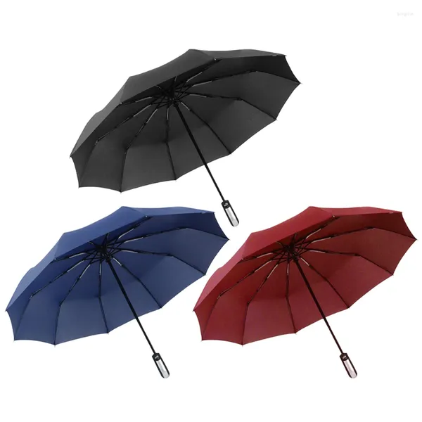 Parapluies automatique ouvert fermé parapluie pliant résistant au vent pliable 10 nervures petit portable pour hommes femmes