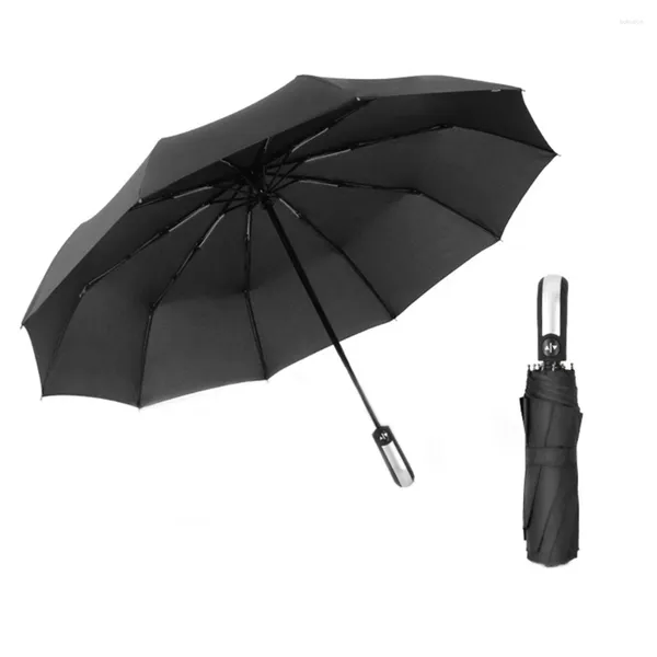 Parapluies automatique ouvert et fermé parapluie de voyage résistant au vent pliable 10 nervures petit portable pour la pluie