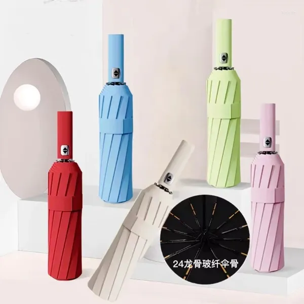 Paraguas Paraguas automático plegable claro protección UV sombrilla para hombres y mujeres