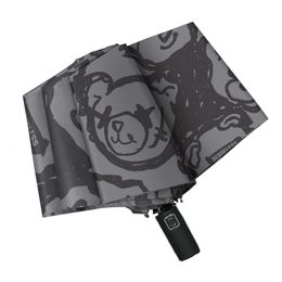 Parapluies ours parapluie entièrement automatique pluie femmes compact vent résistant parasol UV hommes pliant imperméable garçons cadeaux parasol 230314