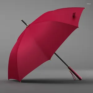 Parapluies Belle Mode Rouge Élégant Parapluie Long Jardin De Luxe Ensoleillé En Plein Air Femmes Cadeau Rose Paraguas Pluie Gear EH50UM