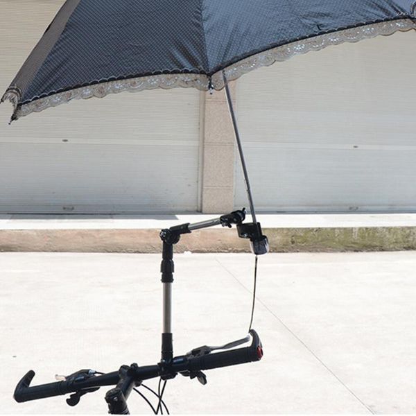 Parapluies Vélo Stands Unmbrella Poussette Parapluie Vélo Accessoire Titulaire Fauteuil Roulant Noir