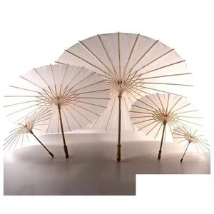 Parapluies Bridal Wedding Parasols Paper blanc Articles de beauté chinois mini braflla diamètre cm gouttes livraison maison jardin domestique dh1ym