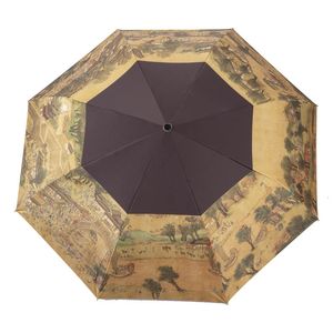 Parapluies chinois Automatic Umbrella Rain and Shine Double Putting UV Résistant aux grandes niche garçons Girls 231213