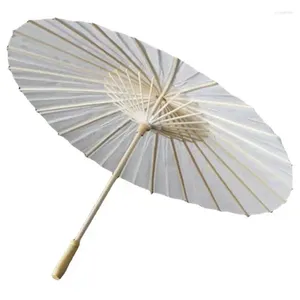 Paraplu Chinese Olie Papier Paraplu Witte Parasol Bruiloft Bruidsfeest Po Cosplay Prop Decoratie 60 cm 10 Stuks 20 Stuks