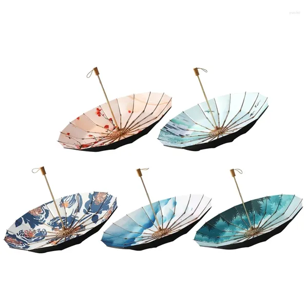 Parapluies chinois style vintage parapluie imprimé floral trois pliage pour mariage pographie accessoires décoration art T21C