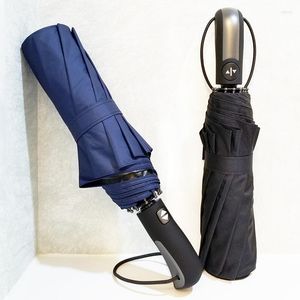 Parapluies Classique Parapluie Creative Pliant Hommes UV Pluie Noir Revêtement Pare-Soleil