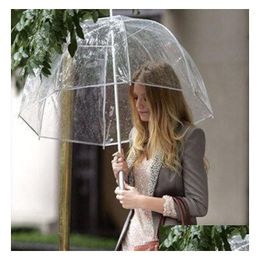 Parapluies claire mignonne bulle profonde dôme parapluie ragot fille résistance du vent transparent décoration de champignons