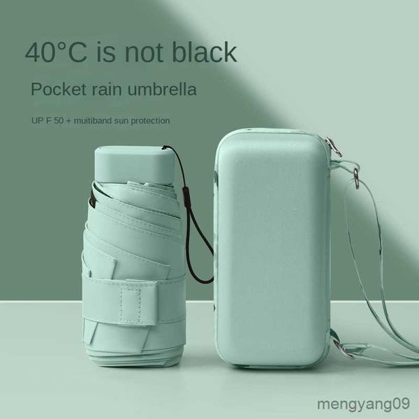 Parapluies Compact Pocket Parapluie pour Femmes Léger Pliant Soleil Protection Soleil Pluie Petit Carte Sac Parapluies Mujer R230705