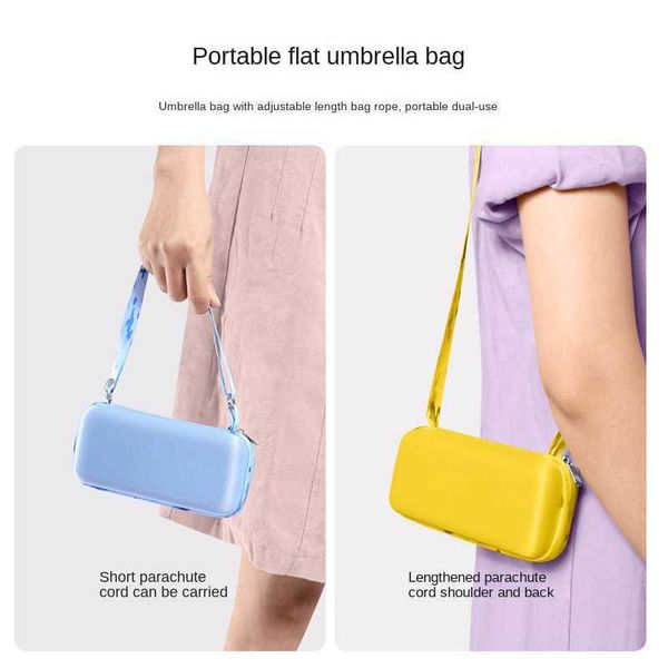 Parapluies de poche compacts pour femmes, léger et pliable, Protection solaire, soleil et pluie, petit sac à cartes