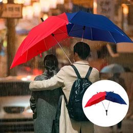 Parapluies pratique Couple parapluie semi-automatique hommes femme deux personnes soleil longue poignée accrocheur usage quotidien