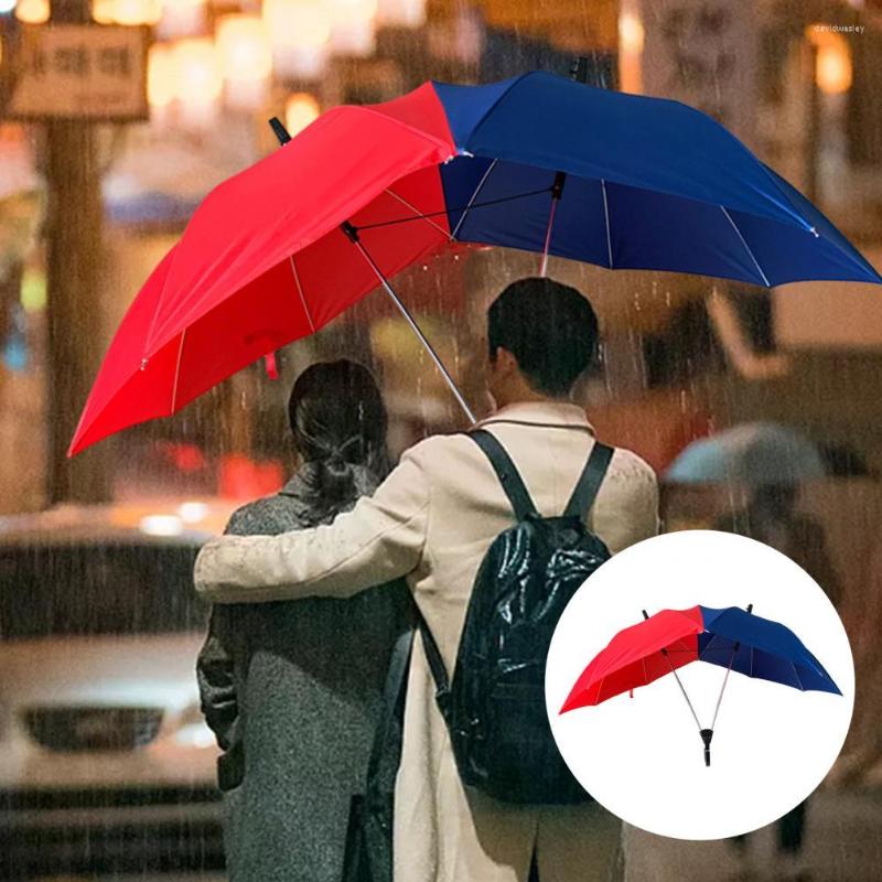 Umbrellas Convenient Couple Umbrella Semi-automatic Men Woman Two Person Sun Long Handle Eye-catching Daily Use