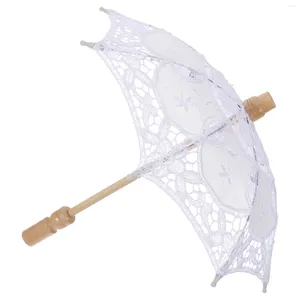 Umbrellas Cotton Umbrella Umbrella White Craft Ornament Discapicho Pogografía Propiedad de encaje Parasol Vestido para niños