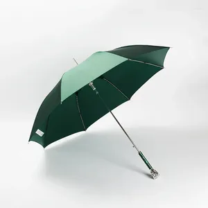 Parapluies Creative voiture parapluie luxe vert imperméable automatique fort avec de longues poignées Guarda Chuva articles ménagers