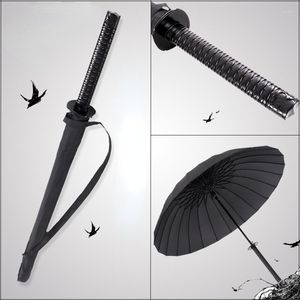 Parapluies créatifs japonais samouraï parapluie poignée amovible automatique Long noir étanche à la pluie guerrier Ninja-like épée maison pluie