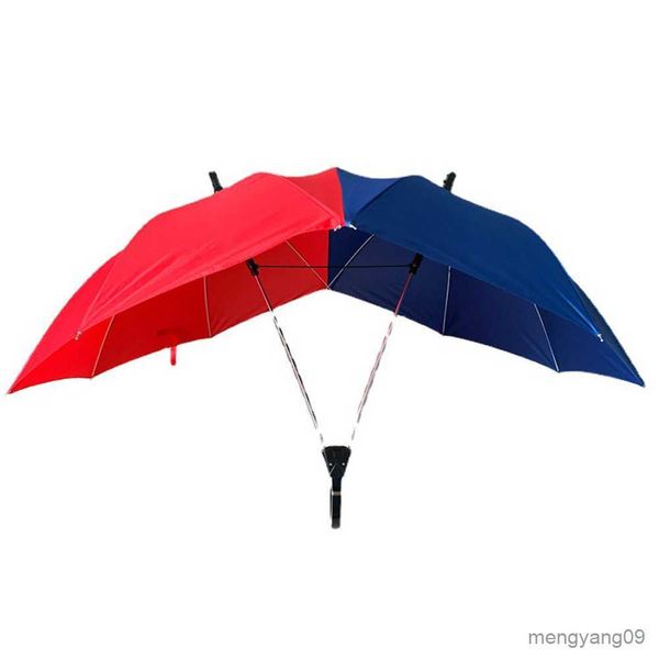 Parapluies Creative Lovers Parapluie Double Pôle Double Top Parasol Une Pièce Parapluie à Ouverture Automatique Anti-UV Pluie Coupe-Vent Parapluie Couple R230705