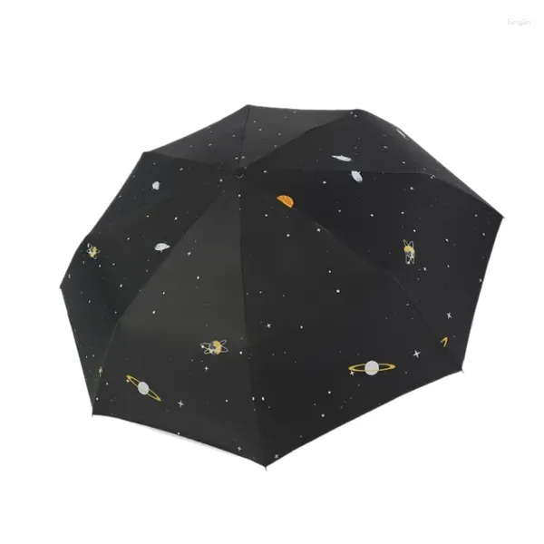 Parapluies Creative Star Universe Serie Parapluie Pliant Pluvieux Stellar Planète UV Anti-Pluie Parasol Femme Clephan
