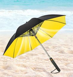 Paraguas Paraguas creativo con ventilador y rociador de niebla Mango largo Soleado Lluvioso A prueba de rayos UV para hombres Mujeres
