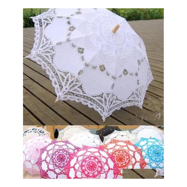 Parapluies Accessoires De Danse P Ographie Mariage Parapluie Artisanat Dentelle Coton Broderie Assez Fleur Drop Livraison Maison Jardin Ménage Sundr Dhn6J