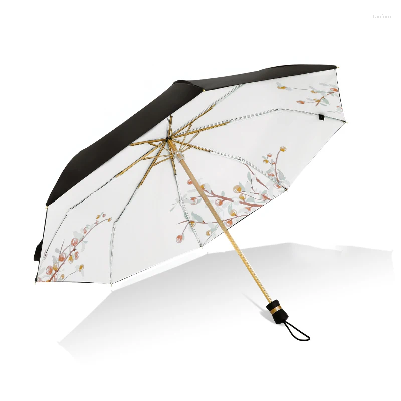 Parasol podwójny warstwę automatyczne składanie parasolowe kobiety deszczowe słońce ochronę uv ochronę wiatrakową podróż małą czarną powłoką moda u5b