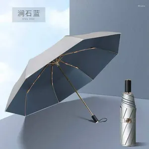 Parapluies Double couche UV Protection solaire parapluie compact pliant femme voyage extérieur pluie ensoleillée double usage UPF50 parasol de plage