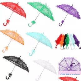 Parapluies Mode Mariée Dentelle Parapluie 11Colors Élégant Mariage Parasol Artisanat Pour Show Party Décoration P O Props Drop Deli Homefavor Dh2No