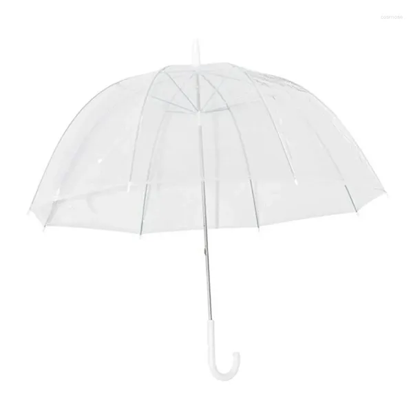 Umbrellas Fashion Suministros de hongos transparentes al aire libre a prueba de viento al aire libre para protección para acampar en interiores