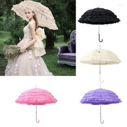 Paraguas moda encaje sol fuerte coreano lolitas al aire libre anti uv mujeres decoración de la boda gota