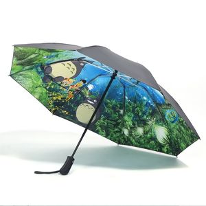 Paraplu's mode draagbare uv vouwen automatische paraplu regenwindwind resistent trip zon paraplu's omgekeerde paraplu 230314
