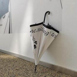 Paraplu's Bloemenschaduw Paraplu Wit Pography Wandelstok Automatisch Draagbaar Dames Op Het Hoofd Paraguas Plegable Regenkleding