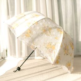 Parapluies Pliant Parapluie Renforcé Protection Uv Filles Dentelle Simple Parapluie Chinois Moderne Ombrello Ménage Marchandises GPF22XP 230508