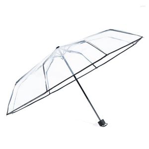 Paraplu's Opvouwbare zon Winddichte parasol en gratis automatische paraplu voor transparante regen Dames Dames