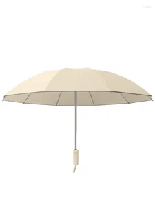 Paraplu's Volautomatische paraplu Storm Speciaal Groot Verstevigd Verdikt Windbestendig Omgekeerde vouwwagen Regen en zonneschijn