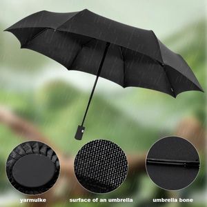 Paraplu's Volautomatische reisparaplu Winddicht 8 ribben Compact klein draagbaar voor autorugzak