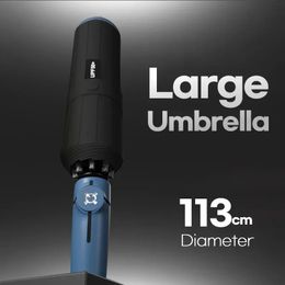 Paraguas Paraguas completamente automático Bloqueo UV Paraguas plegable grande para hombres Mujeres Sombrilla Paraguas A prueba de viento Fuerte 231010