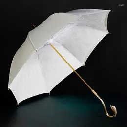 Paraguas niña paraguas de alta calidad encaje vintage lujo grande portátil patio oro plegable mango largo guarda chuva equipo de lluvia