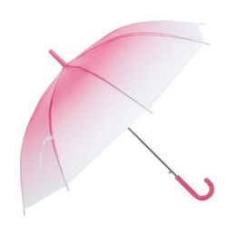Paraplu's gradiënt kleur regen stijlvolle eenvoud bubbel lang handvat transparant meisje kinderen champignon paraplu helder